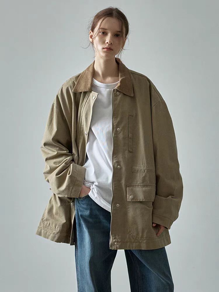 Damen Oversized Utility-Jacke Robust Norvielle