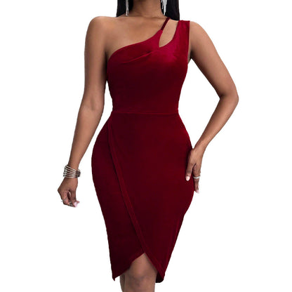 Damen Wickelkleid Asymmetrisch Wasserfallausschnitt Norvielle