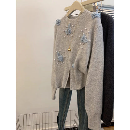 Damen Pullover mit Floralmuster Norvielle