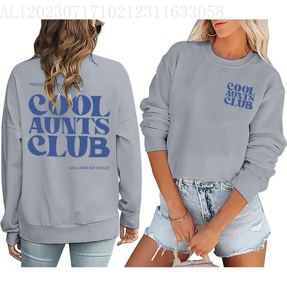 Damen Sweatshirt Club-Motiv Norvielle Baumwolle