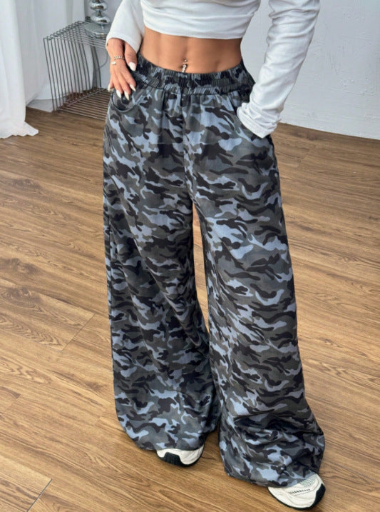 Damen Cargo-Hose Camouflage-Print Norvielle