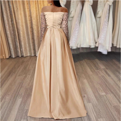 Damen Abendkleid Tailliert Schimmernd Norvielle