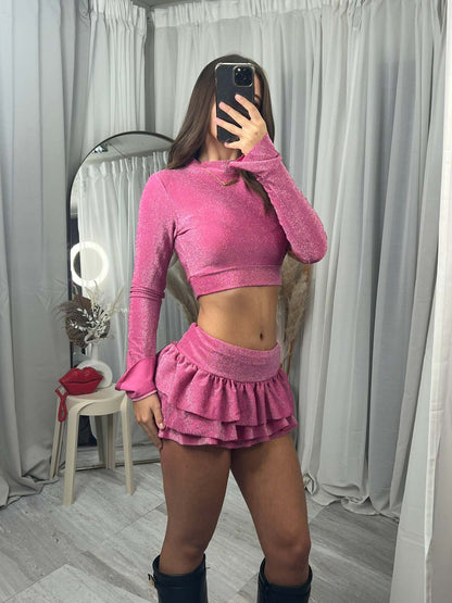 Damen Crop- und Mini-Rock Set Norvielle
