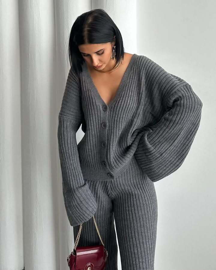 Damen Strickpullover Weite Ärmel