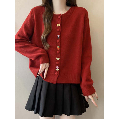 Damen Strickjacke Kuschelig Bunt Norvielle