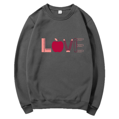Damen Sweatshirt Kreatives Love-Motiv Norvielle