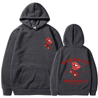 Damen Kapuzenpullover Kirschen-Design Norvielle