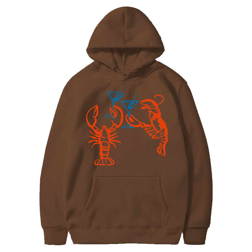 Damen Kapuzenpullover Hummer Motiv