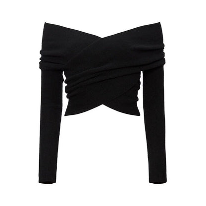 Damen Übergröße Wickelpullover Norvielle