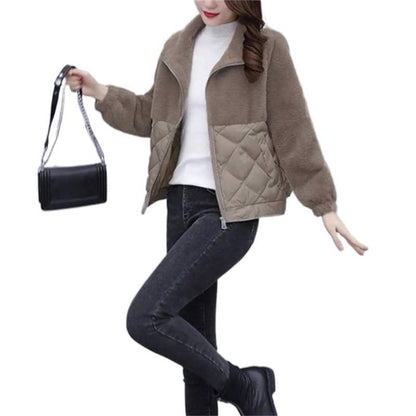 Damen Fleecejacke Steppdetail Elegante Bündchen Norvielle