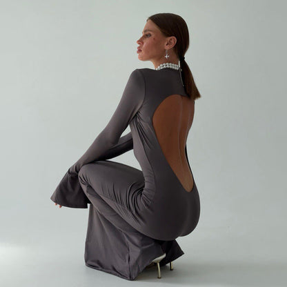 Damen Abendkleid Langärmlig Elegantes Norvielle