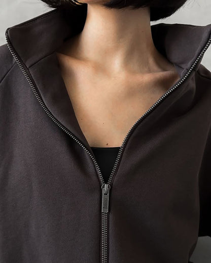 Damen Sportjacke und Hose Kontrastdetails