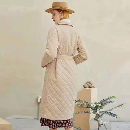 Damen Wintermantel Gesteppt Elegant Gürtel Norvielle