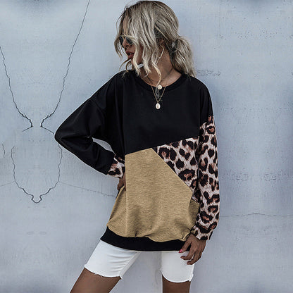 Damen Sweatshirt Animalmuster Bunt