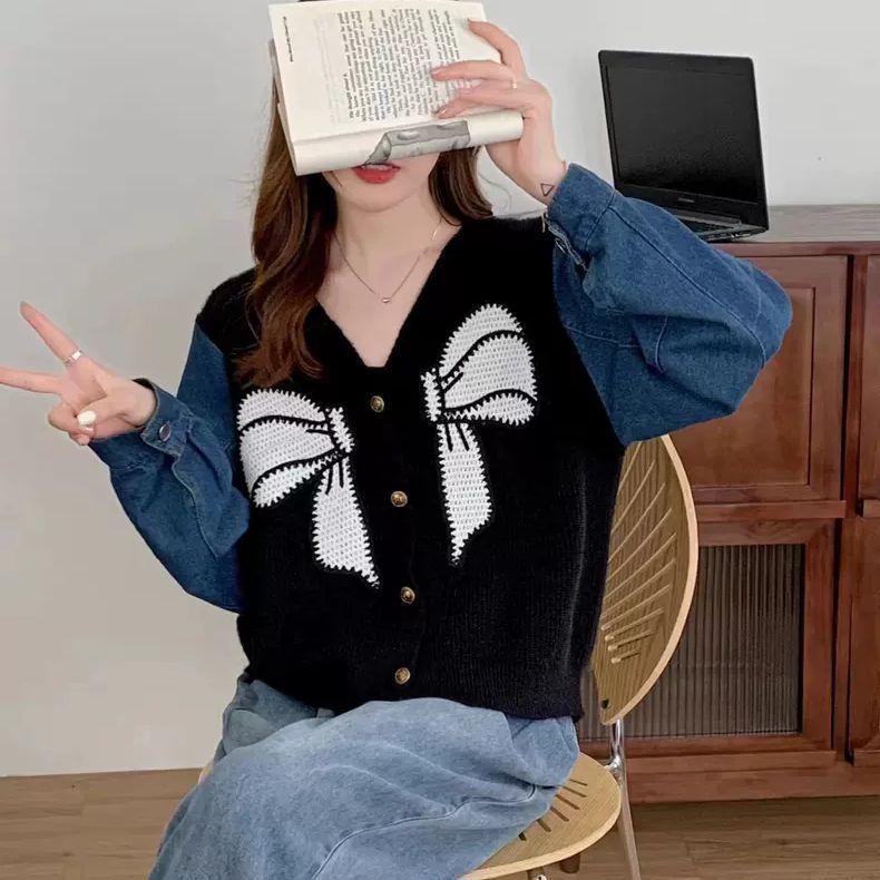 Damen Cardigan mit Schleifenstickerei Norvielle