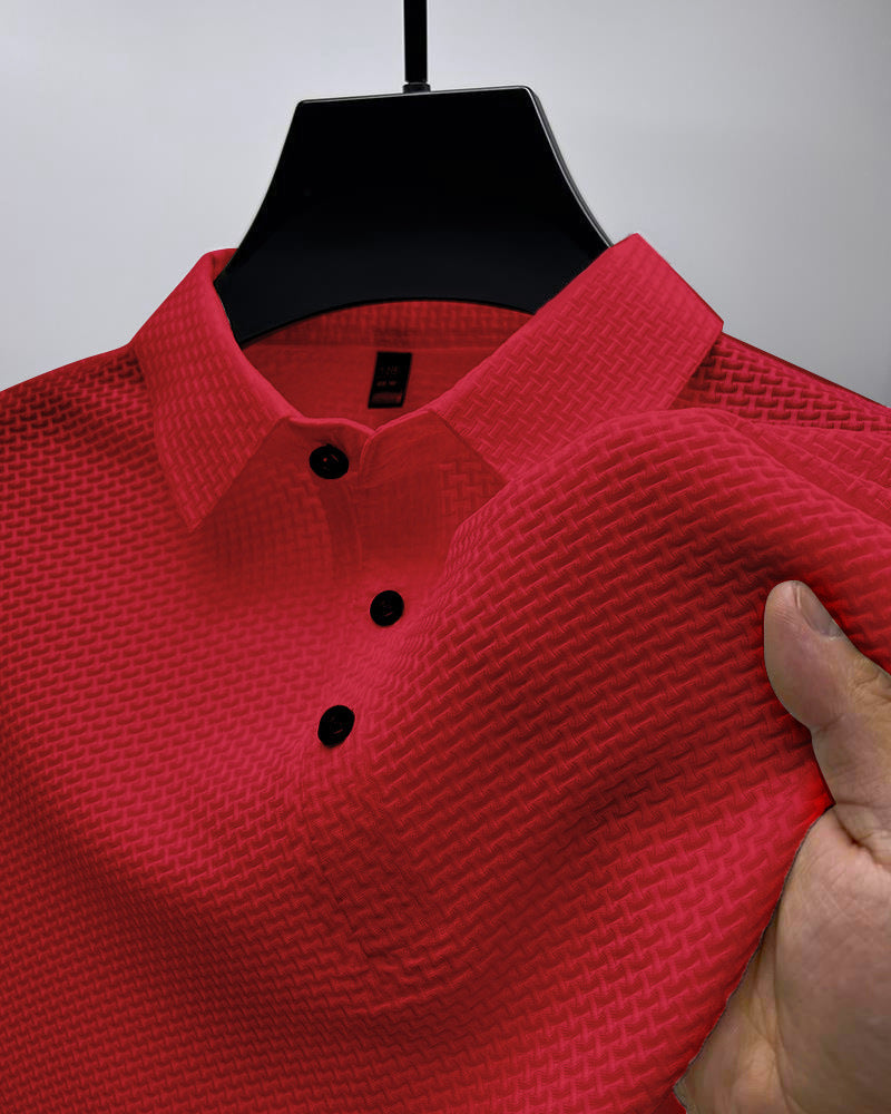 Herren Polo Shirt Klassischer Kragen Modern Baumwolle Weiß