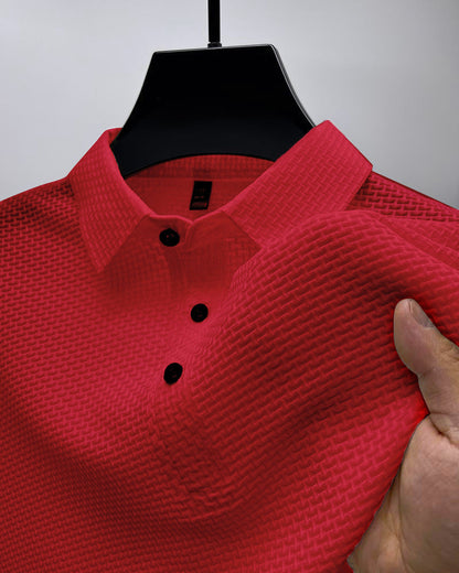 Herren Polo Shirt Klassischer Kragen Modern Baumwolle Weiß