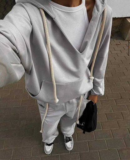 Damen Jumpsuit V-Ausschnitt mit Taschen Norvielle