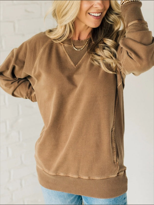 Damen Oversized Sweatpullover Lässig Bequem Norvielle