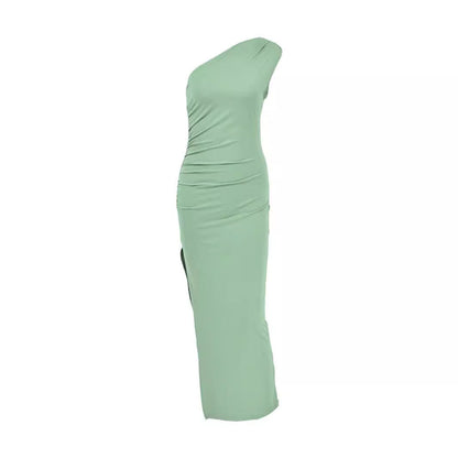 Damen Wickelkleid Asymmetrisch Hohem Schlitz Norvielle