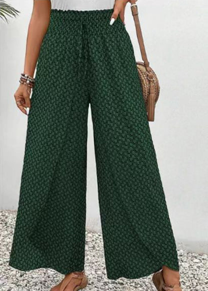 Damen Weite Hochbundhose Elastisch Grafisches Muster