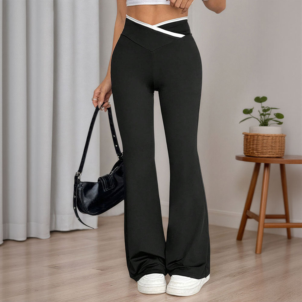 Damen Flared Yogahose Hochgeschnitten Norvielle - Norvielle