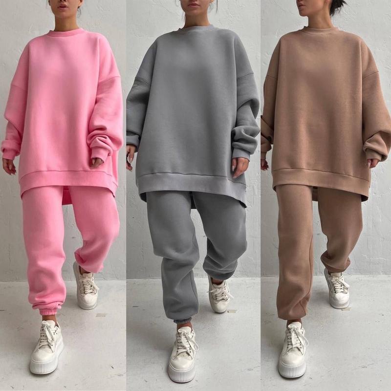 Damen Fleece-Loungewear-Set Weite Passform Norvielle - Norvielle
