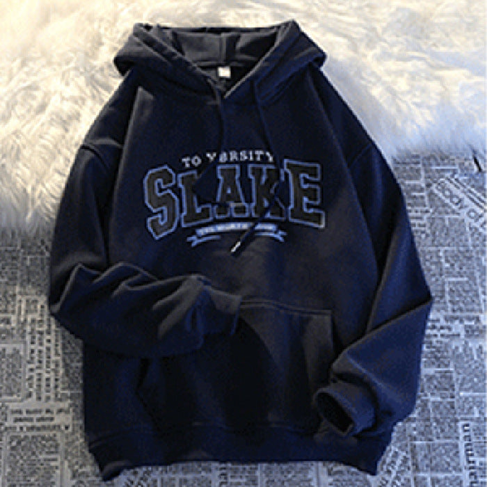 Damen Hoodie Kapuze Lässig Grau Norvielle