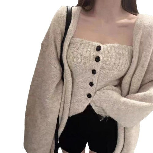 Damen Cardigan Offene Front Knöpfe Norvielle