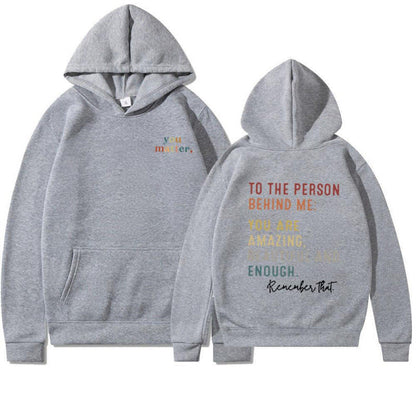 Damen Kapuzenpullover Motivierender Schriftzug