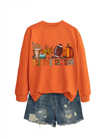 Damen Sweatshirt Herbstlich Motiv Lässiger Schnitt Norvielle