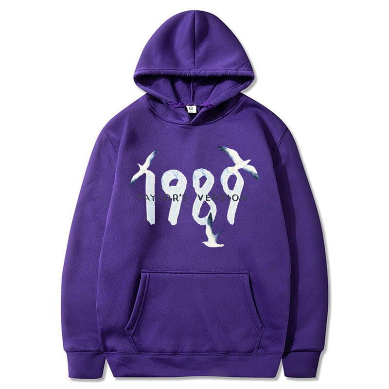 Damen Kapuzenpullover Hochwertige Baumwolle Vogelmotiv