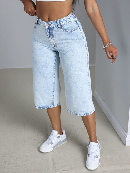 Damen Culotte Jeans Komfort Norvielle