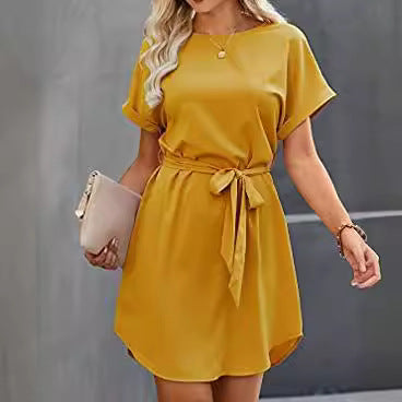 Damen Abendkleid mit Taillengürtel Norvielle - Norvielle