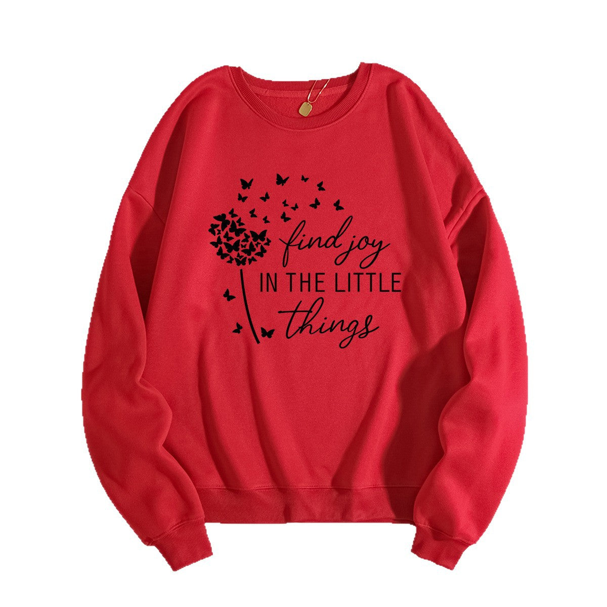 Damen Sweatshirt Floraler Aufdruck Baumwolle Weiß