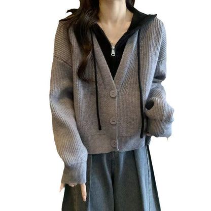 Damen Wickeljacke mit Kapuze Norvielle