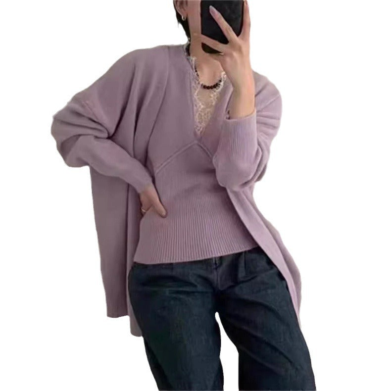 Damen Strickjacke Weit Schnitt Komfort Norvielle
