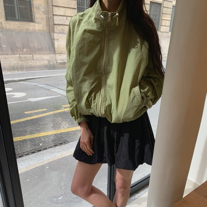 Damen Windjacke Leicht Voluminöse Ärmel Norvielle