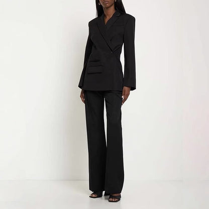 Damen Blazer Asymmetrisch Moderner Schnitt Norvielle