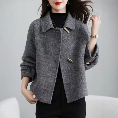 Damen Strickjacke Kuschelig Modern Knöpfe Beige