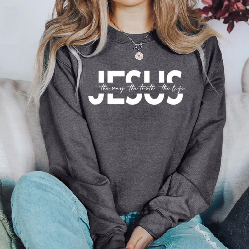 Damen Sweatshirt Mit Spruch Hochwertiges Material Bequem Grau