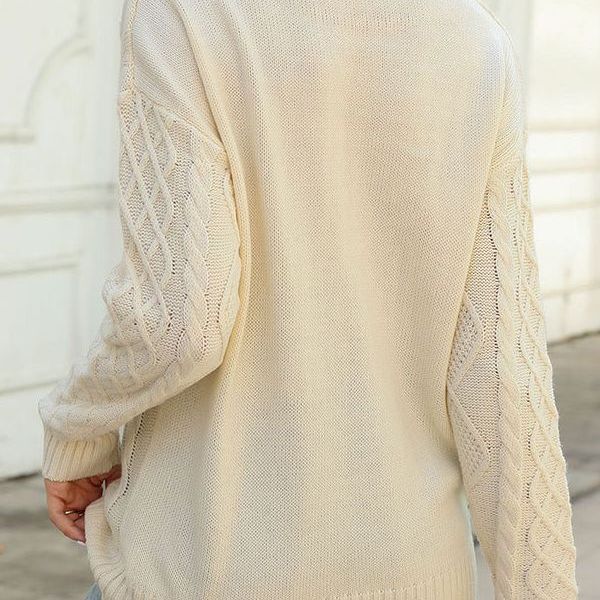 Damen Strickpullover Rautenmuster Norvielle