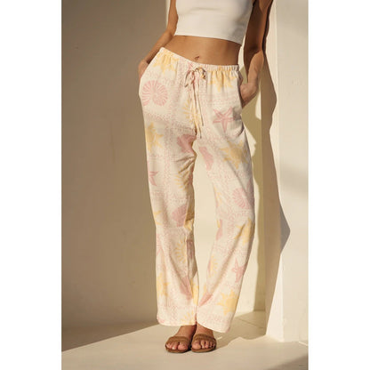 Damen Schlafhose Maritimes Muster Bequem