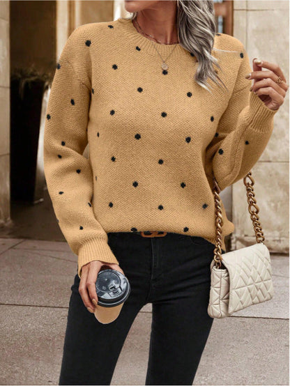 Damen Pullover Verspielt Muster Komfortschnitt Norvielle
