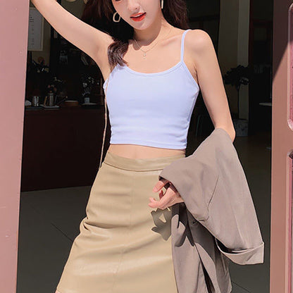 Damen Cropped Elastisch Schmal