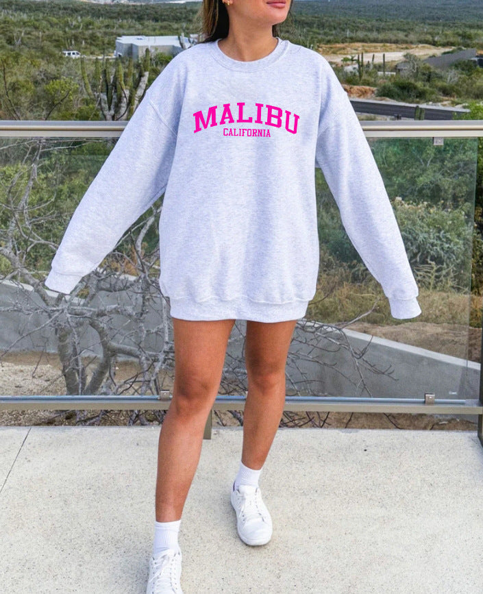 Damen Sweatshirt Weiches Material Norvielle California-Logo