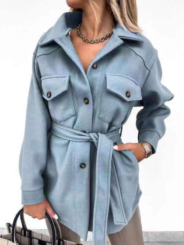 Damen Jacke Lässiger Schnitt Mit Taschen Norvielle - Norvielle