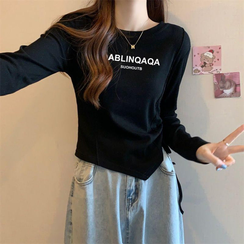 Damen Langarmshirt Kreativer Druck Lässig