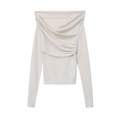 Damen Wickelbluse Figurbetont Gerafft Norvielle