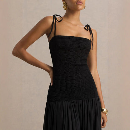 Damen Maxi-Kleid Verstellbare Träger Eleganter Schnitt